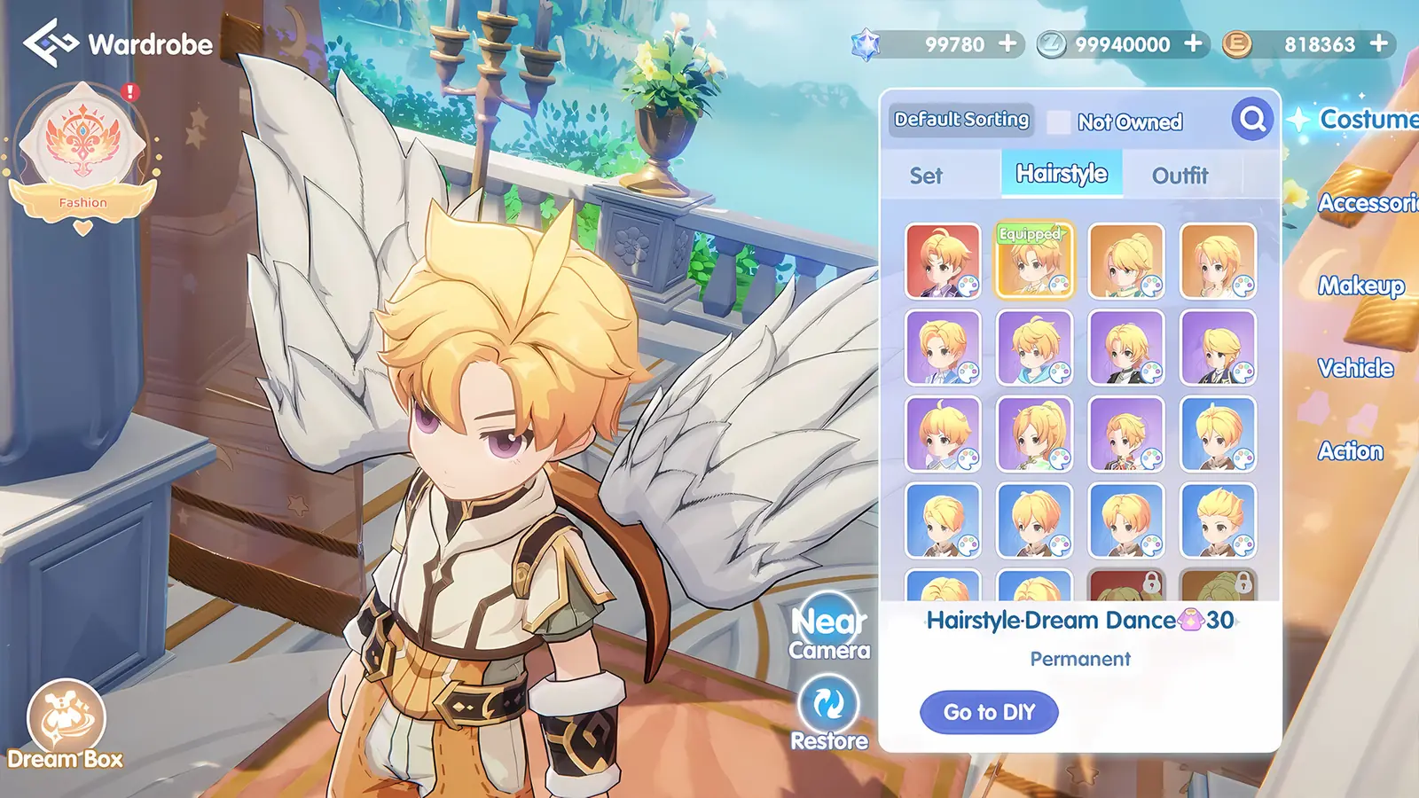 Wardrobe hairstyle customization screen in Ragnarok: The New World