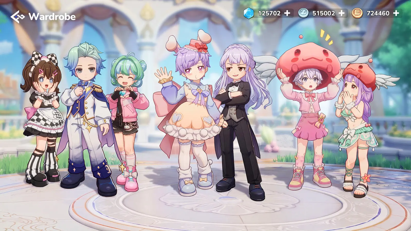 Wardrobe costume lineup in Ragnarok: The New World